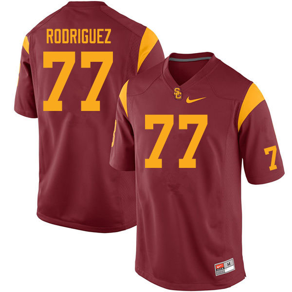 Men #77 Jason Rodriguez USC Trojans College Football Jerseys Sale-Cardinal